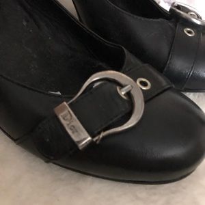 Black Dior monogram heels